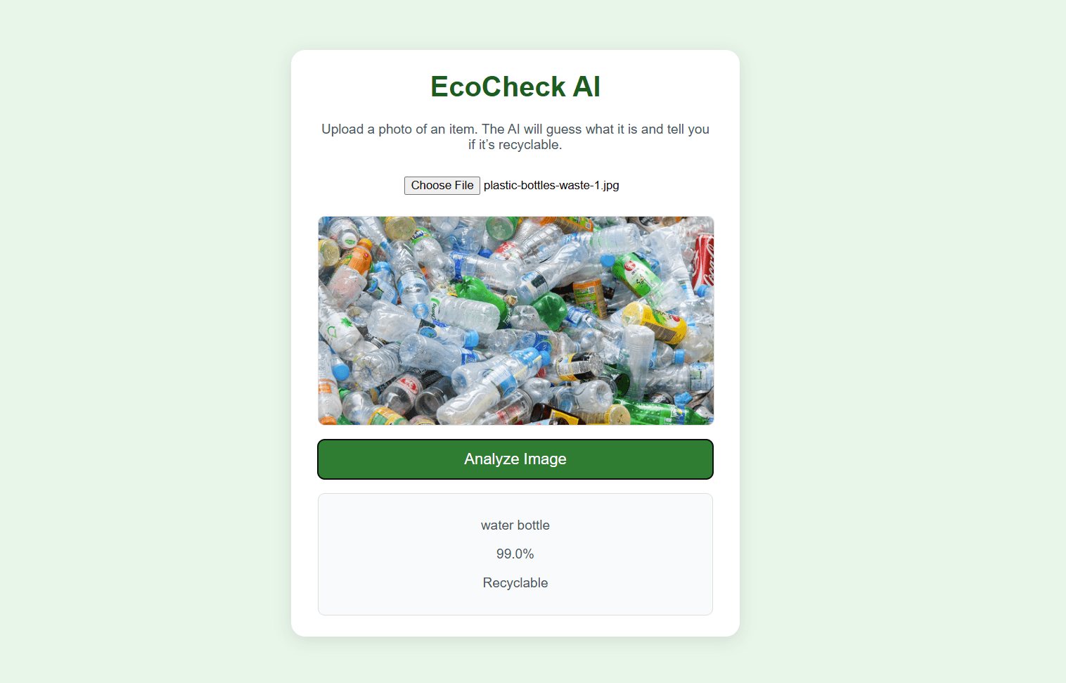 EcoCheck — AI Recycling Scanner Workshop